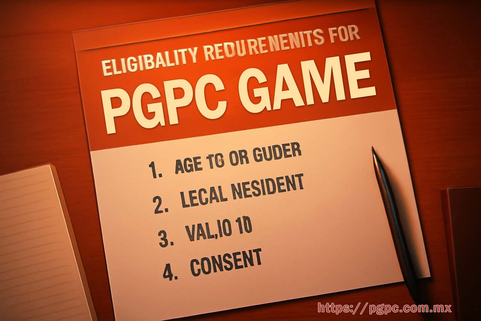 PGPC Eligibility Requirements screen reference