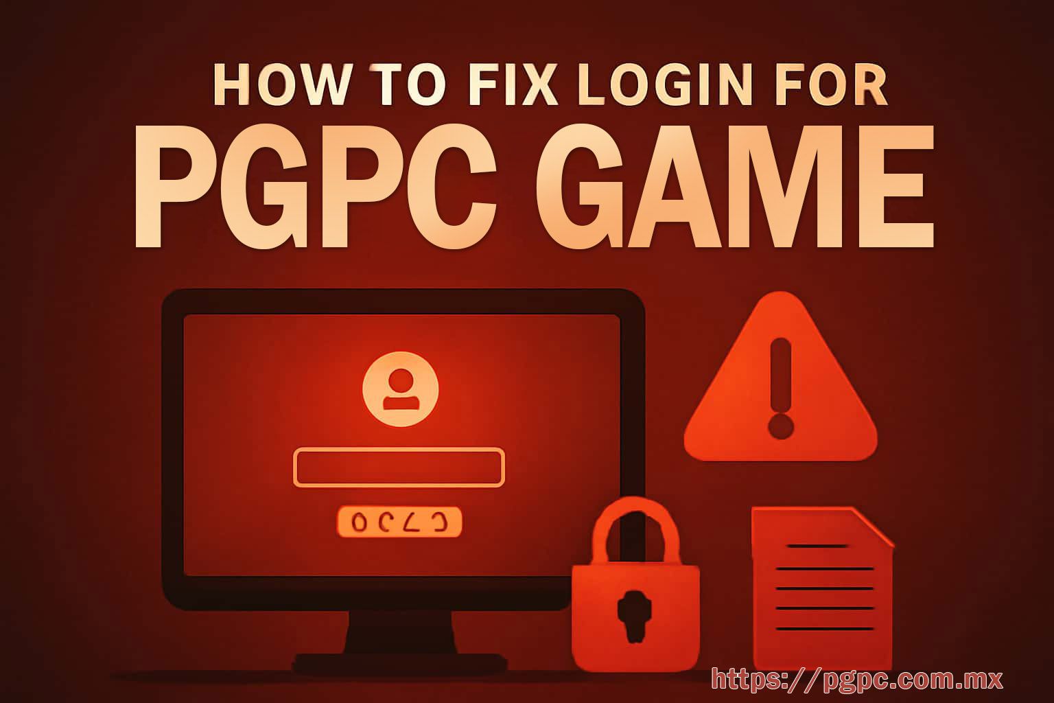 How to Fix PGPC Login Problems screen reference